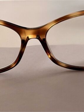 Authentic Ives Saint Lauren Tortoiseshell Eyeglass Frames - Amber Brown